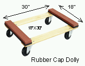 Rubber Cap Dolly with Casters